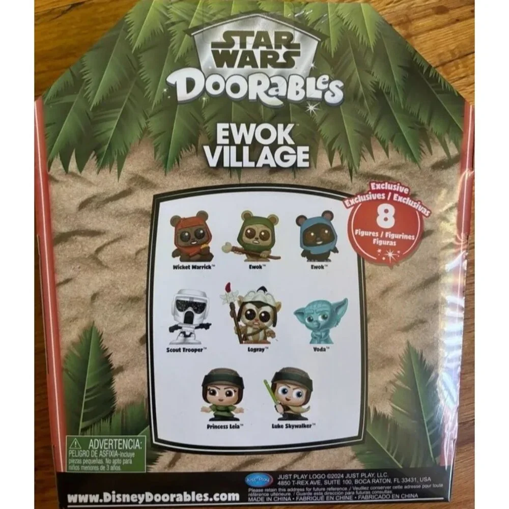 Star Wars Disney Doorables Ewok Village Set Just‎ Play NEW FREE SHIPPING Flocked